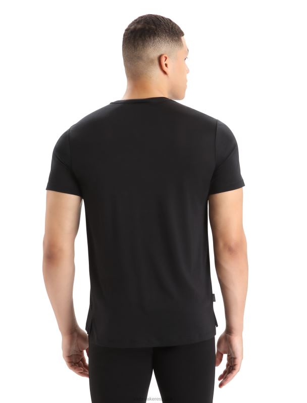 Icebreaker hombres camiseta manga corta merino esfera ii 0V2J03 ropa negro