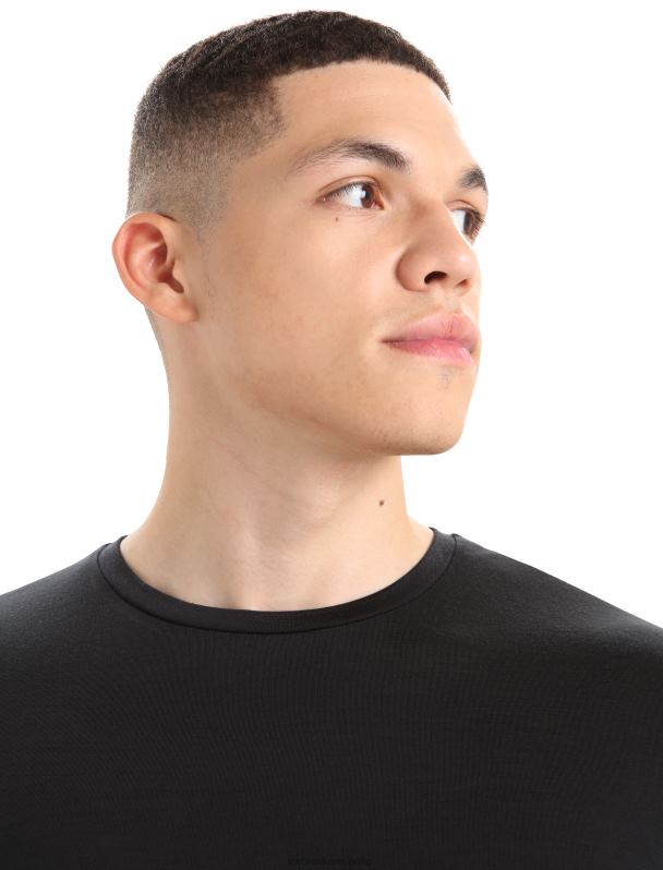 Icebreaker hombres camiseta manga corta merino esfera ii 0V2J03 ropa negro