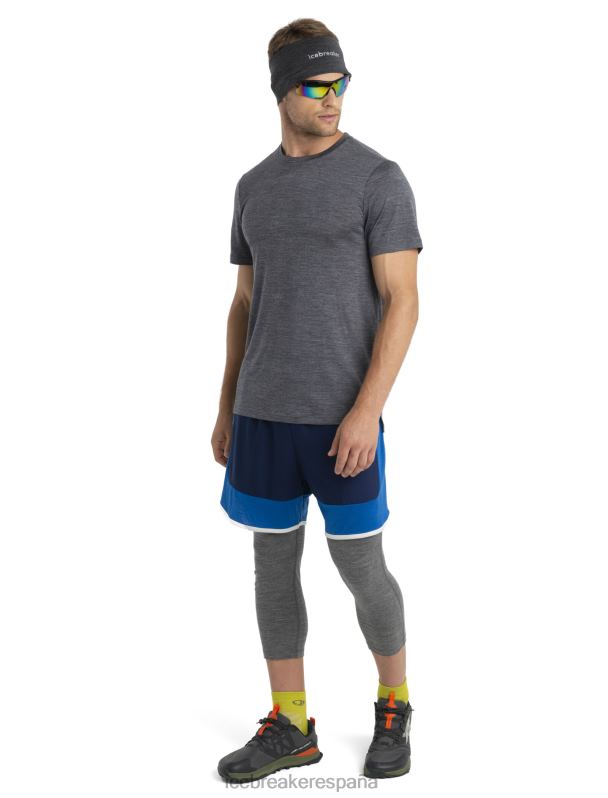 Icebreaker hombres camiseta manga corta merino esfera ii 0V2J05 ropa brezo de medianoche