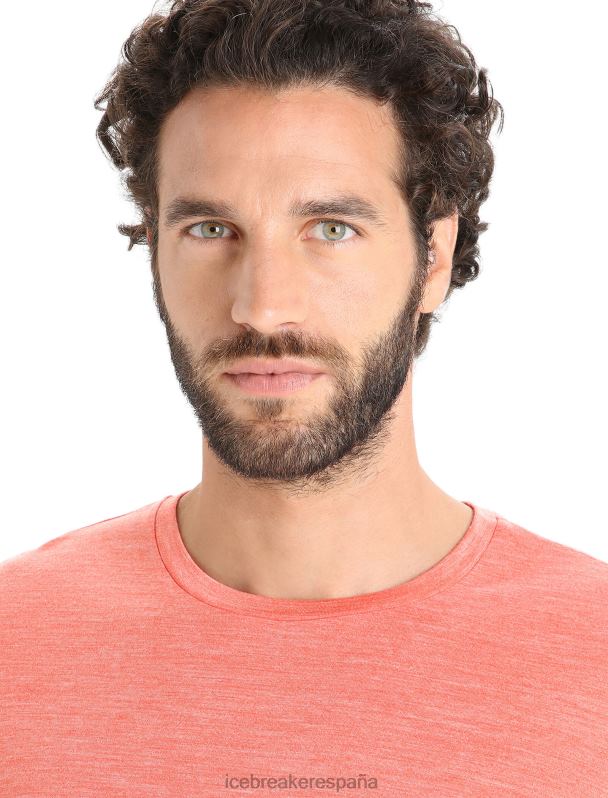 Icebreaker hombres camiseta manga corta merino esfera ii 0V2J08 ropa brezo tierra vibrante