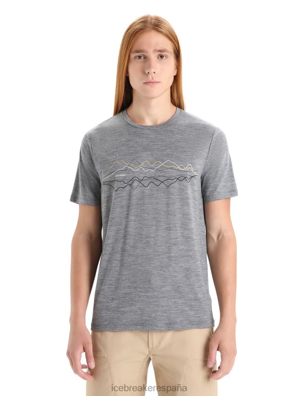 Icebreaker hombres camiseta manga corta merino tech lite ii 0V2J032 ropa brezo de piedra arenisca