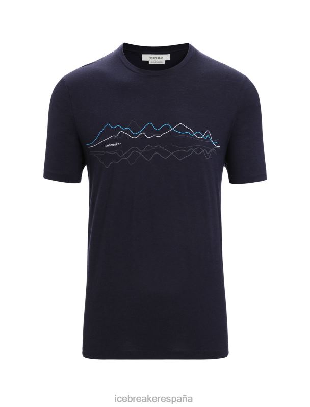 Icebreaker hombres camiseta manga corta merino tech lite ii 0V2J033 ropa azul marino de medianoche