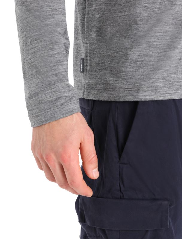 Icebreaker hombres camiseta manga larga merino tech lite ii esquí yeti 0V2J0342 ropa brezo de piedra arenisca