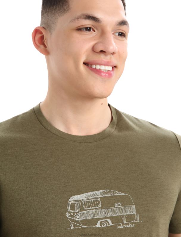 Icebreaker hombres camiseta merino central classic manga corta caravana 0V2J0355 ropa cargarse