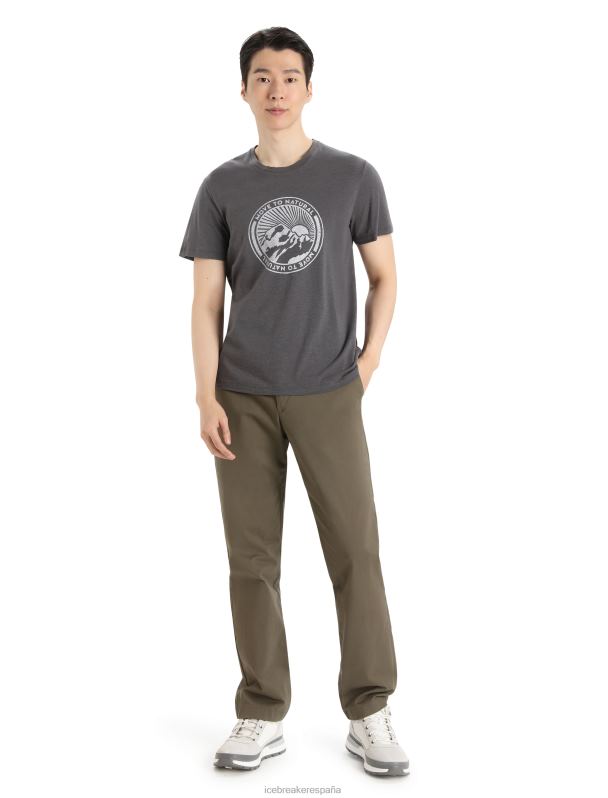 Icebreaker hombres camiseta merino central classic manga corta move to natural mountain 0V2J0340 ropa monzón