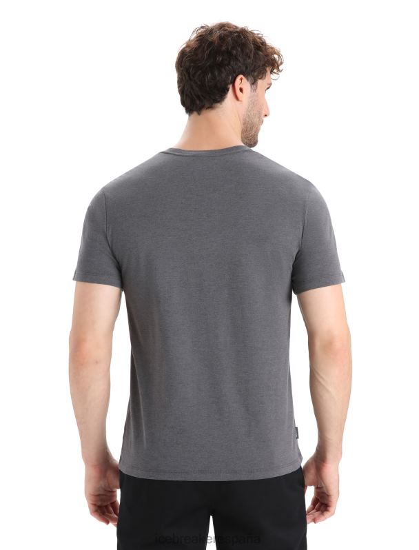 Icebreaker hombres camiseta merino central classic manga corta nutria paddle 0V2J062 ropa monzón