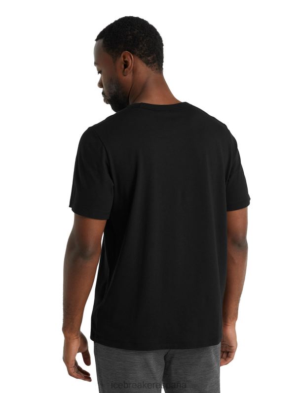 Icebreaker hombres camiseta merino central manga corta 0V2J0492 ropa negro