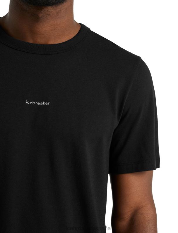 Icebreaker hombres camiseta merino central manga corta 0V2J0492 ropa negro