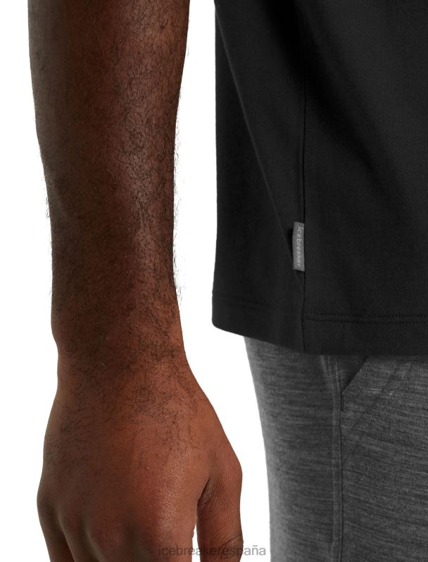 Icebreaker hombres camiseta merino central manga corta 0V2J0492 ropa negro