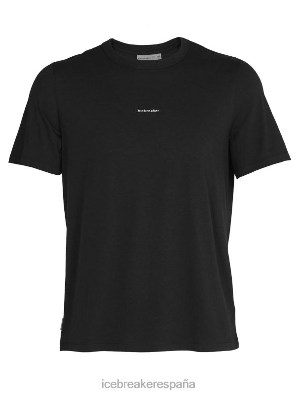 Icebreaker hombres camiseta merino central manga corta 0V2J0492 ropa negro