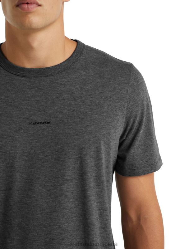 Icebreaker hombres camiseta merino central manga corta 0V2J0493 ropa brezo de piedra arenisca