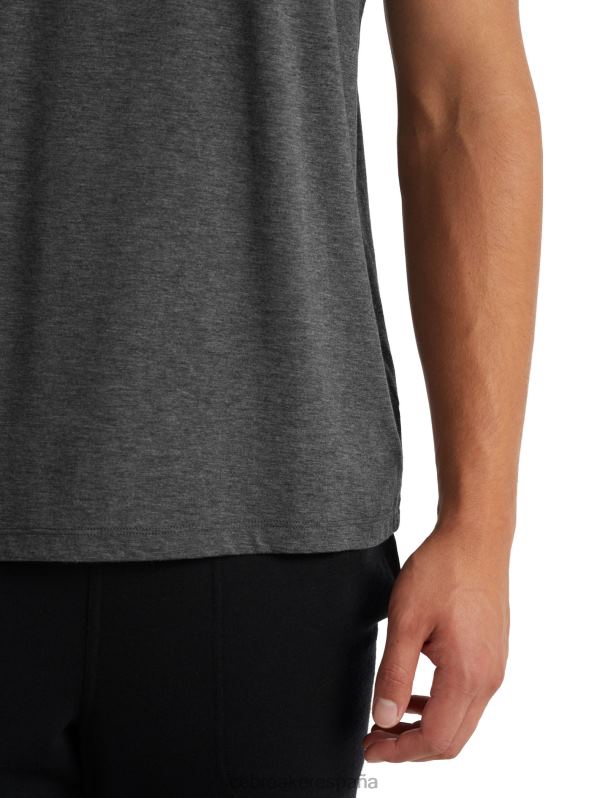 Icebreaker hombres camiseta merino central manga corta 0V2J0493 ropa brezo de piedra arenisca
