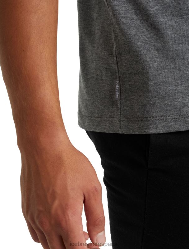 Icebreaker hombres camiseta merino central manga corta 0V2J0493 ropa brezo de piedra arenisca