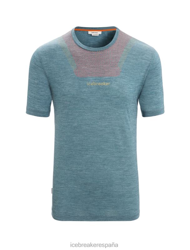 Icebreaker hombres camiseta merino esfera ii manga corta hitt 0V2J084 ropa brezo gloria verde