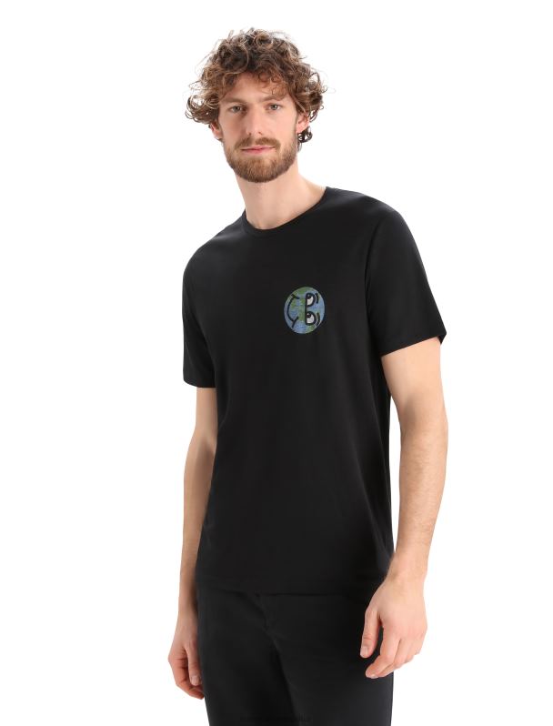 Icebreaker hombres camiseta merino tech lite ii historia manga corta 0V2J0380 ropa negro