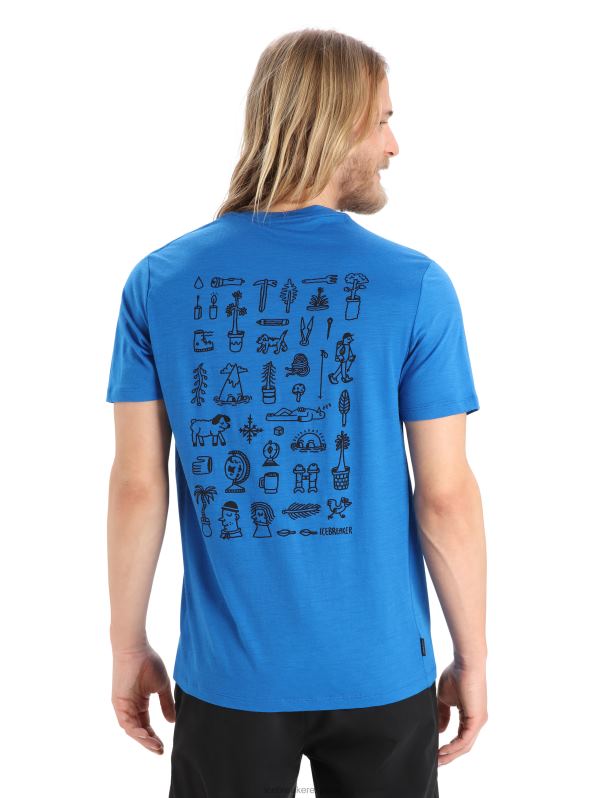 Icebreaker hombres camiseta merino tech lite ii historia manga corta 0V2J0381 ropa lazurita