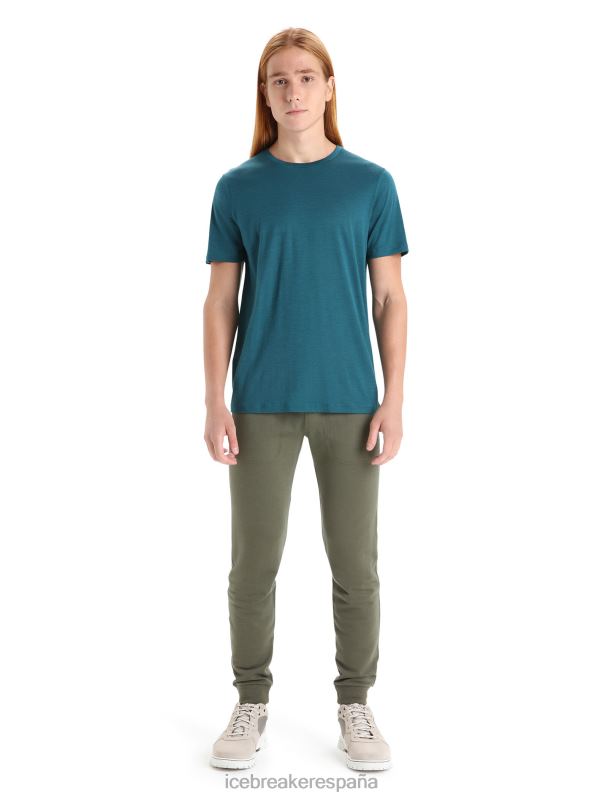 Icebreaker hombres camiseta merino tech lite ii manga corta 0V2J029 ropa gloria verde