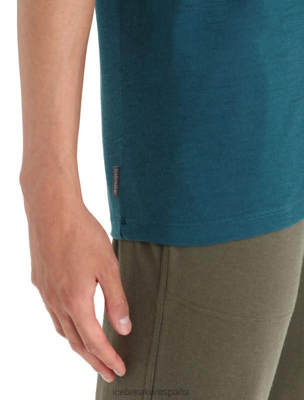 Icebreaker hombres camiseta merino tech lite ii manga corta 0V2J029 ropa gloria verde