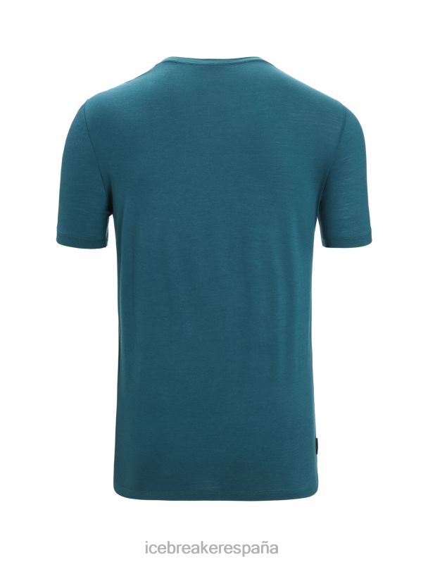 Icebreaker hombres camiseta merino tech lite ii manga corta 0V2J029 ropa gloria verde