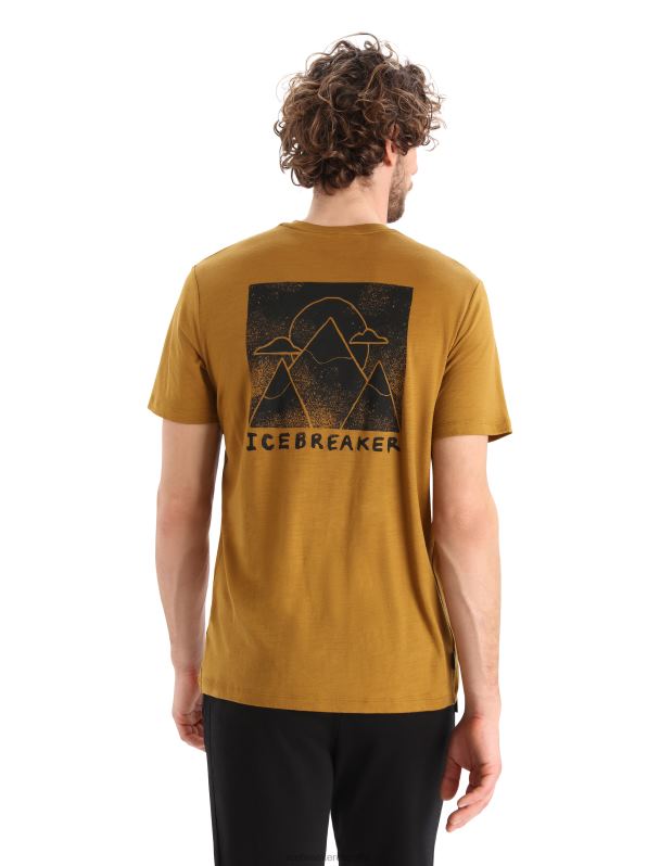 Icebreaker hombres camiseta merino tech lite ii manga corta alp ascension 0V2J0376 ropa Clavo