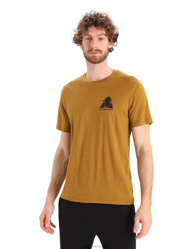 Icebreaker hombres camiseta merino tech lite ii manga corta alp ascension 0V2J0376 ropa Clavo