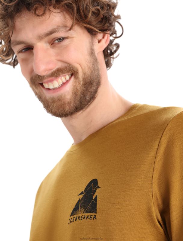 Icebreaker hombres camiseta merino tech lite ii manga corta alp ascension 0V2J0376 ropa Clavo