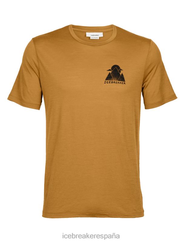 Icebreaker hombres camiseta merino tech lite ii manga corta alp ascension 0V2J0376 ropa Clavo