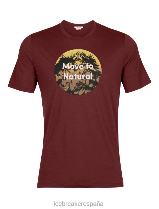 Icebreaker hombres camiseta merino tech lite ii manga corta alpes naturales 0V2J0368 ropa Café exprés