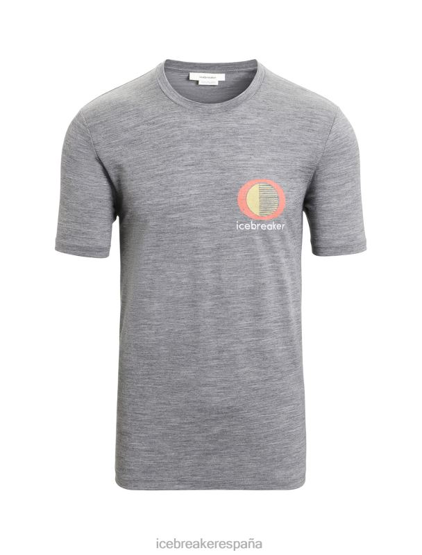 Icebreaker hombres camiseta merino tech lite ii manga corta brillo primaveral 0V2J046 ropa brezo de piedra arenisca