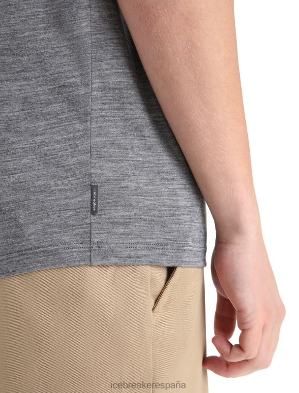 Icebreaker hombres camiseta merino tech lite ii manga corta cadence paths 0V2J059 ropa brezo de piedra arenisca