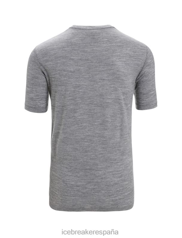 Icebreaker hombres camiseta merino tech lite ii manga corta cadence paths 0V2J059 ropa brezo de piedra arenisca