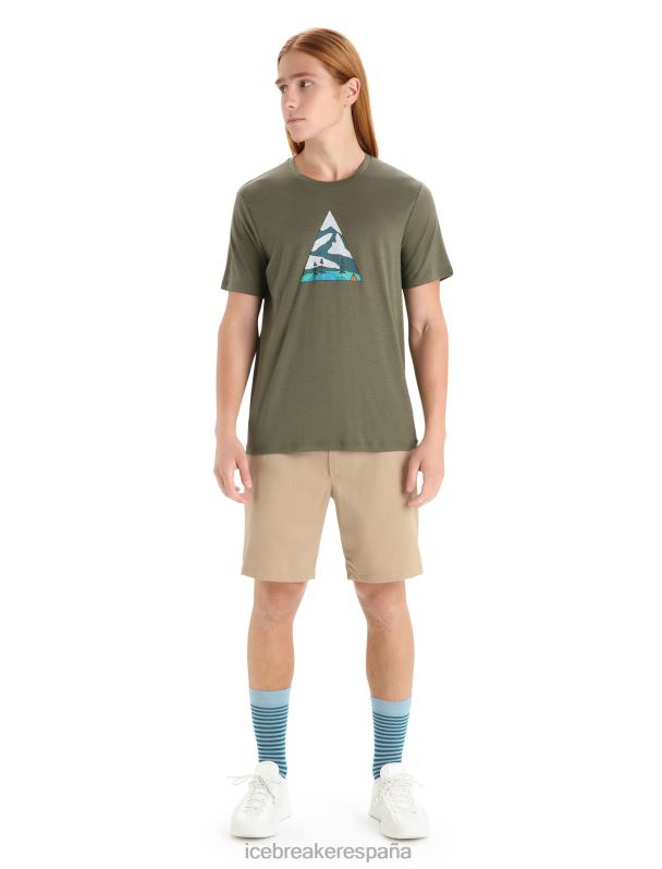 Icebreaker hombres camiseta merino tech lite ii manga corta camping 0V2J074 ropa cargarse