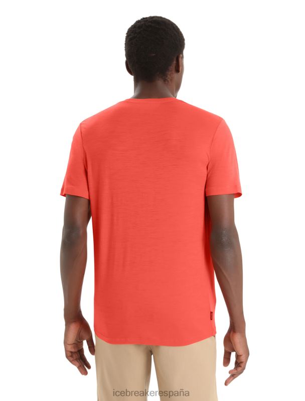 Icebreaker hombres camiseta merino tech lite ii manga corta camping 0V2J075 ropa tierra vibrante