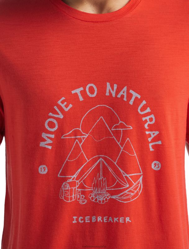 Icebreaker hombres camiseta merino tech lite ii manga corta canopy camper 0V2J0488 ropa lava