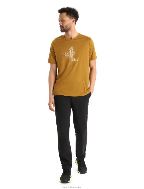 Icebreaker hombres camiseta merino tech lite ii manga corta esquí yeti 0V2J0363 ropa Clavo