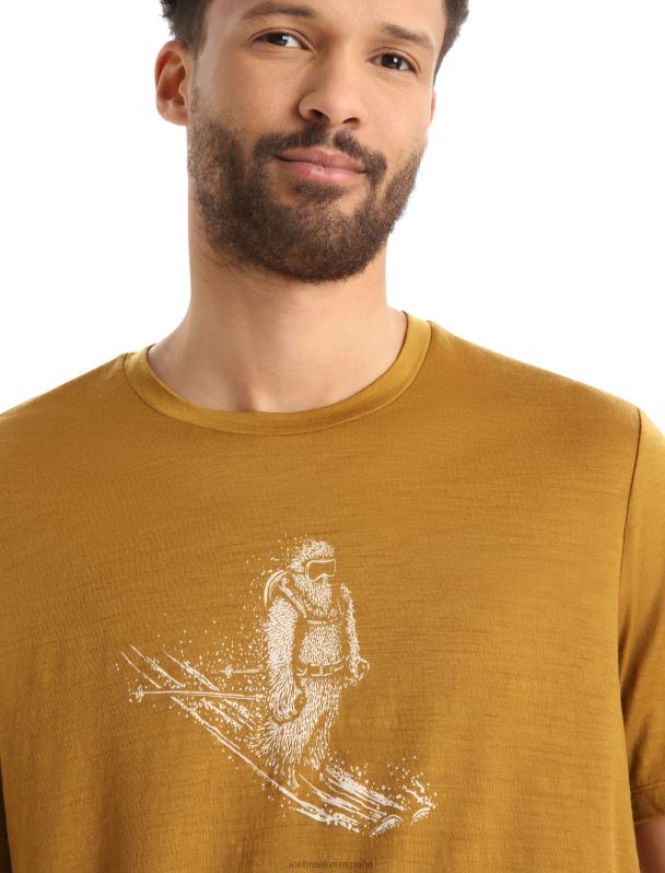 Icebreaker hombres camiseta merino tech lite ii manga corta esquí yeti 0V2J0363 ropa Clavo
