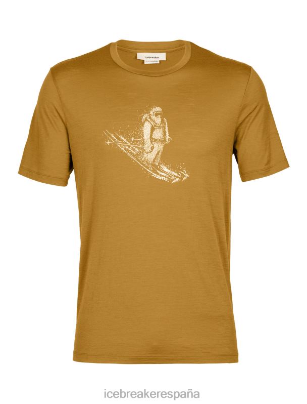 Icebreaker hombres camiseta merino tech lite ii manga corta esquí yeti 0V2J0363 ropa Clavo