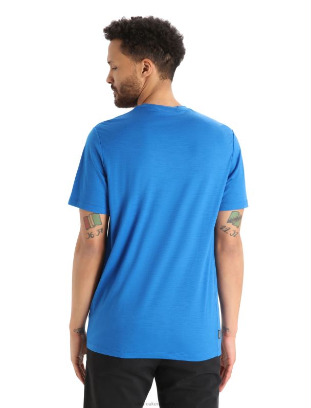 Icebreaker hombres camiseta merino tech lite ii manga corta esquí yeti 0V2J0364 ropa lazurita