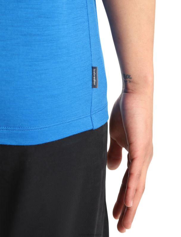 Icebreaker hombres camiseta merino tech lite ii manga corta esquí yeti 0V2J0364 ropa lazurita