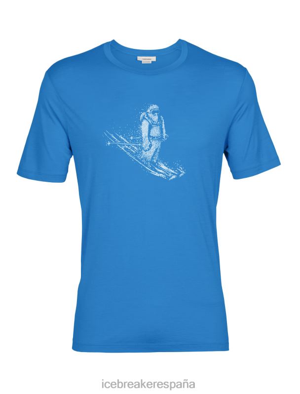 Icebreaker hombres camiseta merino tech lite ii manga corta esquí yeti 0V2J0364 ropa lazurita
