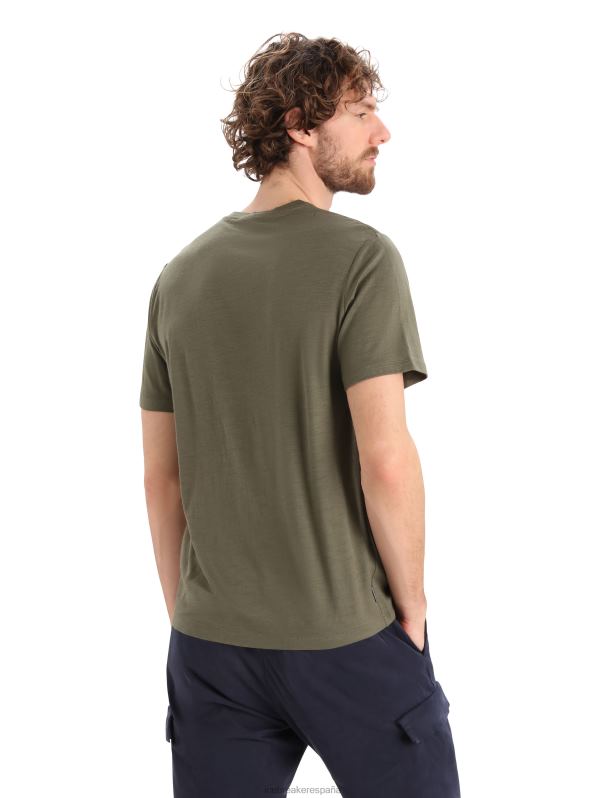 Icebreaker hombres camiseta merino tech lite ii manga corta geología de montaña 0V2J0384 ropa cargarse