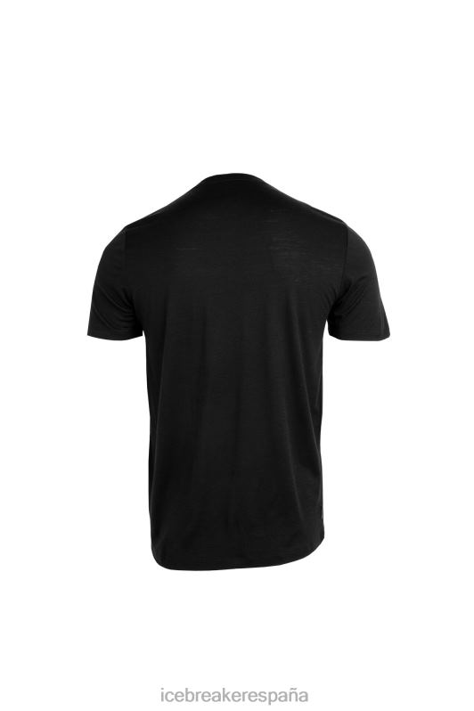 Icebreaker hombres camiseta merino tech lite ii manga corta local tee portland 0V2J0486 ropa negro