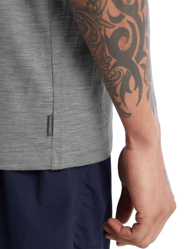 Icebreaker hombres camiseta merino tech lite ii manga corta natural run club 0V2J0477 ropa brezo del metro
