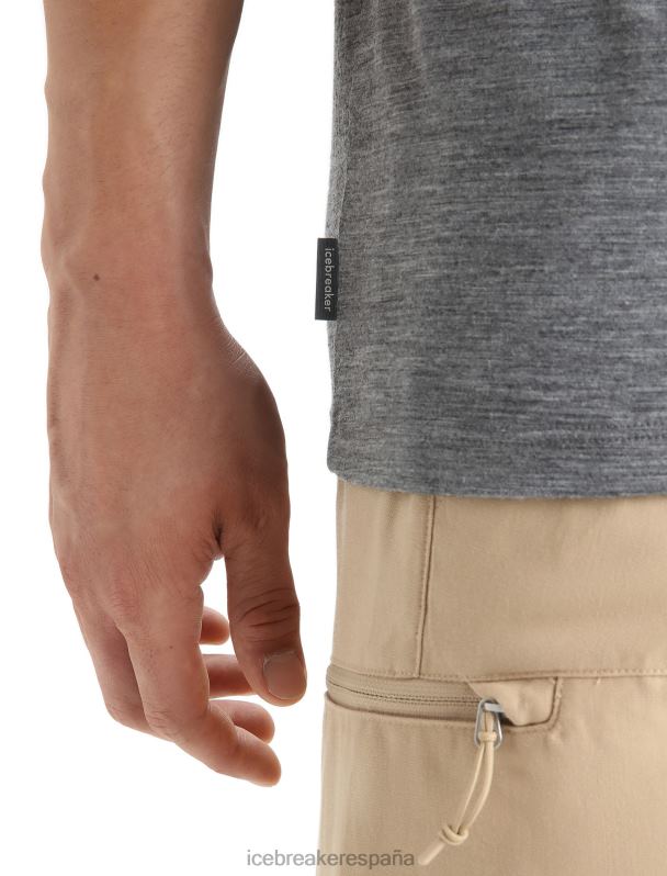 Icebreaker hombres camiseta merino tech lite ii manga corta naturaleza sprint 0V2J054 ropa brezo de piedra arenisca