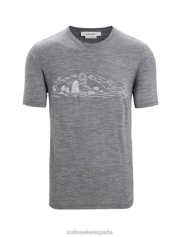 Icebreaker hombres camiseta merino tech lite ii manga corta naturaleza sprint 0V2J054 ropa brezo de piedra arenisca
