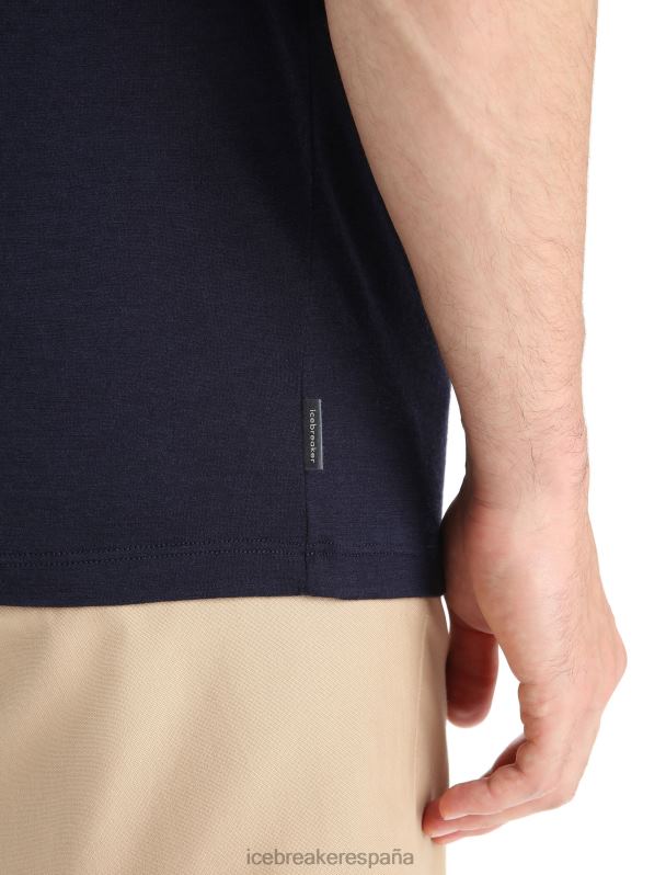 Icebreaker hombres camiseta merino tech lite ii manga corta naturaleza sprint 0V2J055 ropa azul marino de medianoche