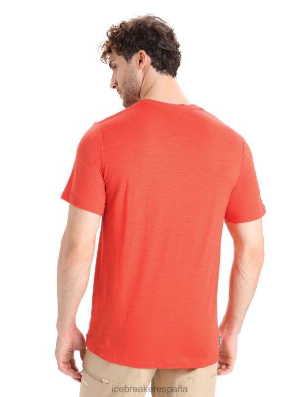 Icebreaker hombres camiseta merino tech lite ii manga corta naturaleza sprint 0V2J056 ropa tierra vibrante