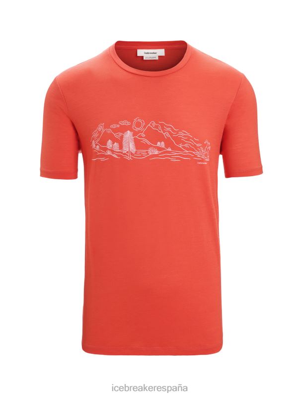 Icebreaker hombres camiseta merino tech lite ii manga corta naturaleza sprint 0V2J056 ropa tierra vibrante