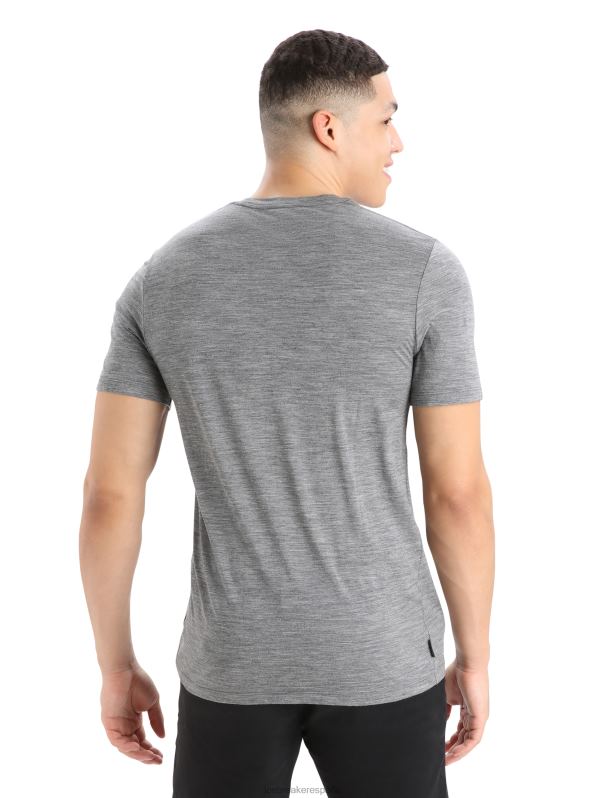 Icebreaker hombres camiseta merino tech lite ii manga corta notable gama 0V2J0412 ropa brezo de piedra arenisca
