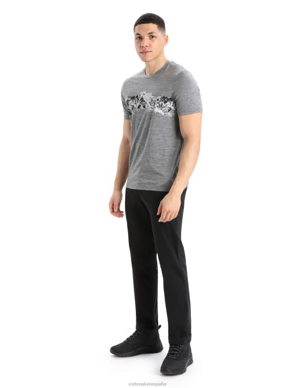 Icebreaker hombres camiseta merino tech lite ii manga corta notable gama 0V2J0412 ropa brezo de piedra arenisca